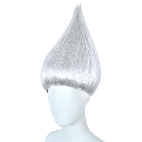 Image of JoneTing Pure Silver Wig for Men Silver Straight Cosplay Wigs for Party