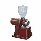 Electric Burr Grinders Multifunction Smash Machine Coffee Bean Milling Grain Grinder Grain Mill Machine Adjustable Burr Mill with 8 Precise Grind Setting Removable Funnel Red