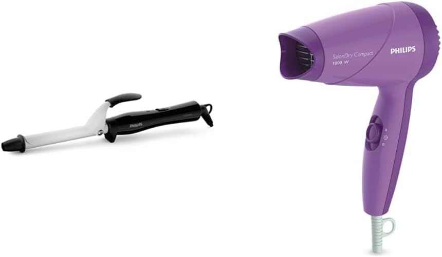 PHILIPS Curler, BHB862 and Dryer, HP8100/46 Combo (40 watts) Multicolor