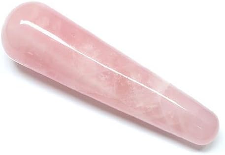Rose Quartz Wand Massage Pink Crystal Healing Smooth Love Stone FACTORY SECOND