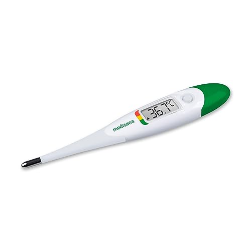 medisana TM 705 Thermomètre médical numérique, Thermomètre avec alarme de fièvre, Résistant à l'eau, Rapide & précis, Avec fonction mémoire pratique,...