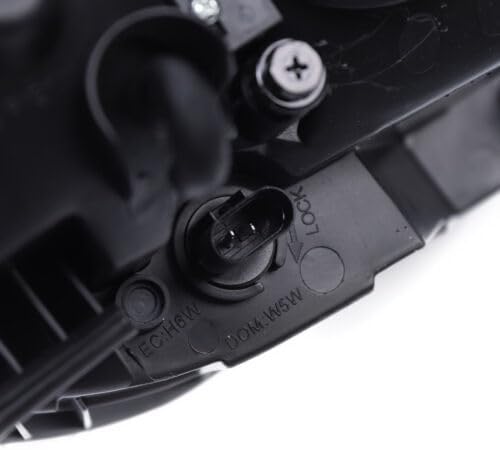 Miniatura 7 de CNCEST Faro halógeno izquierdo para Hyundai Santa Fe 2007 2008 2009 2010 2011 2012 - Carcasa negra  Ajuste directo - Lado delantero izquierdo del