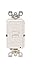 Leviton GFNL1-W 20 Amp White GFCI Receptacle, White