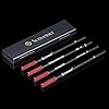Scriveiner Stainless Steel Rollerball Pen - 4 Black Refills (Medium) - Luxury Metal Pen with Silver Chrome Finish