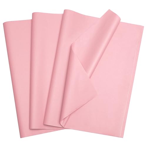 Image of Bobobag 100 Sheets Pink Tissue Paper 20 inchX14 inch Tissue Paper for Gift Bags, Gift Wrapping Tissue, Christmas Tissue Paper Anniversary Holiday Decoration Arts Craft