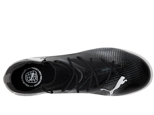 PUMA Future 7 Match Firm Ground/Artificial Ground Soccer Cleats Black White 10 D (M)