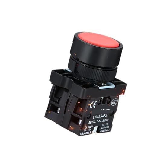 Bouton momentané 22mm ES542 robuste pour panneau de commande 380V Nc