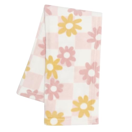 Image of Lambs & Ivy Daisy Dreams 3-Piece Crib Bedding Set - Pink, White, Modern, Garden