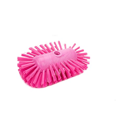 Image of SPARTA Tank and Kettle Scrub Brush Heavy-Duty Tile Brush, Color-Coded and Handle Compatible (Sold Separately) for Optimal Access In Spacious Containers, Plastic, 5.5 X 9.5 Inches, Pink, (Pack of 2)