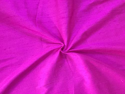 Tissu de soie Dupioni rose vif de haute couture pour robes d'exception en 137 cm
