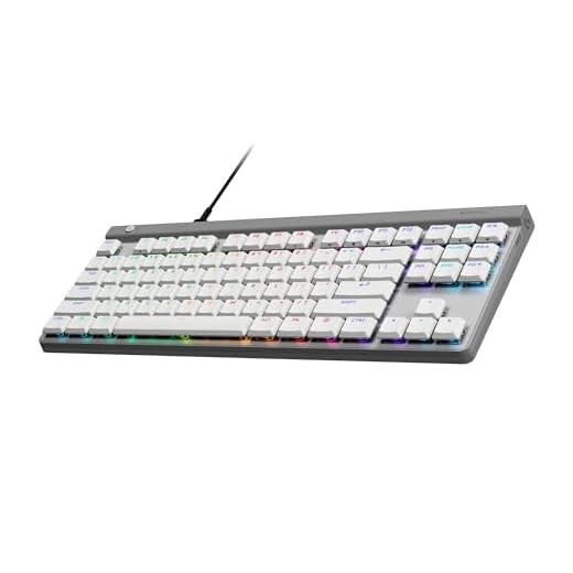Teclado Mecânico Gamer Logitech G515 com Design TKL, RGB LIGHTSYNC e Switch GL Brown Tactile - Branco