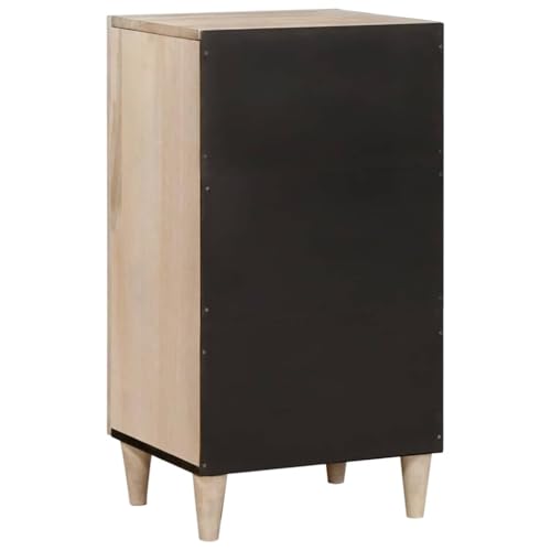 Aparador de madera maciza de mango blanqueada con elegante acabado de diseño moderno 6