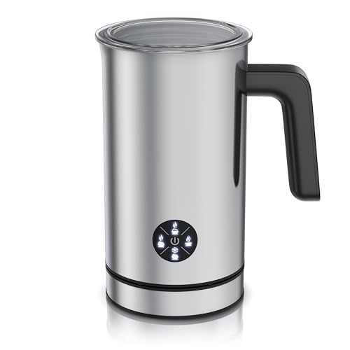 Arendo - Milchaufschäumer elektrisch 4 in 1 – Doppelwandgehäuse – 4 Programme - heiss und kalt aufschäumen – cremiger und fester Schaum – 150-300 ml – Antihaftbeschichtung – Cappuccino Latte Macciat Arendo - Milchaufschäumer elektrisch 4 in 1 – Doppelwandgehäuse – 4 Programme - heiss und kalt aufschäumen – cremiger und fester Schaum – 150-300 ml – Antihaftbeschichtung – Cappuccino Latte Macciat