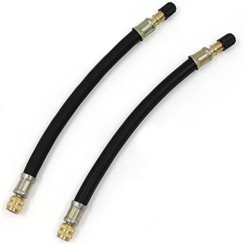 gexuamz Extensor de Válvula Extensión de Vástago 2 Pcs 200 mm Caucho Camión Motocicleta Rueda Llanta Válvula Extensión del Vástago Válvula de Automóvil Adaptador Válvula de Neumático.