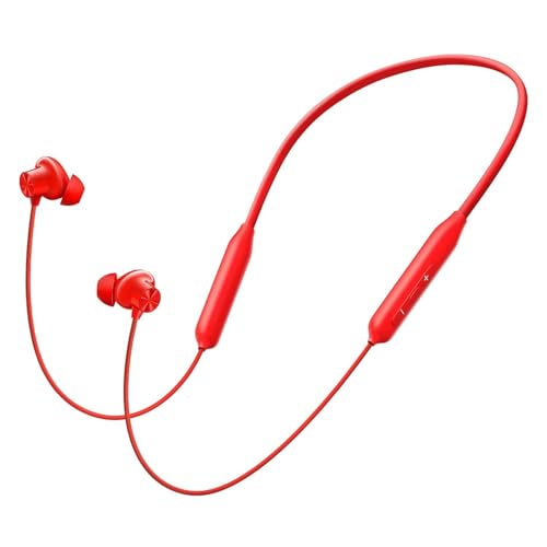 Image of Original Wireless Neckband Compatible with OnePlus Earphones Z3 ANC - 45dB ANC, Dual Device Pairing, Magnetic Power On /Off & 28H Battery Life (Orange)