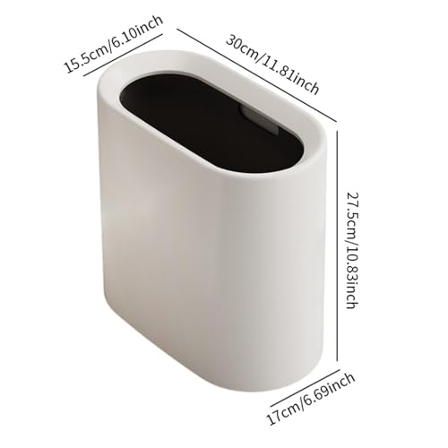 Papelera de baño de estilo nórdico para solucionar la falta de espacio sin tapa 2