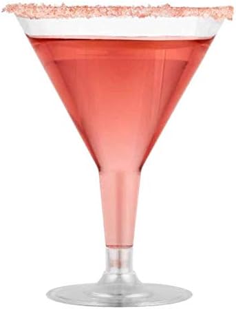 Miniatura 5 de Hanna K. Signature - Mini vasos de Martini de plástico transparente de 7 onzas (20 piezas)  Reutilizables y desechables para fiestas y uso diario