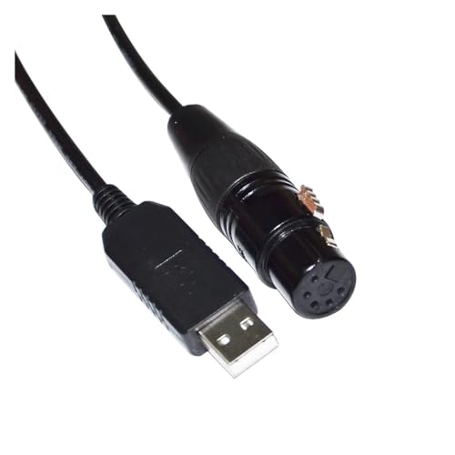 F1T`D2I RS485 USB に DMX512 XLR 5PIN 5P メス/オス DMXCONTROL フリースタイラー ARTNET QLC+ マジック Q からステージライトニングコントローラケーブル(1M,5P XLR FEMALE B)