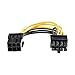 StarTech.com PCI Express 6 pin to 8 pin Power Adapter Cable - Power cable - 6 pin PCIe power (F) to 8 pin PCIe power (M) - 6.1 in - yellow - PCIEX68ADAP,Black, Yellow