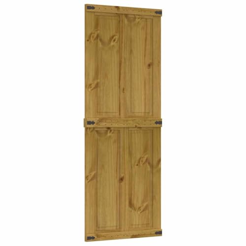 vidaXL Puerta de granero CORONA madera maciza pino 70x210 cm
