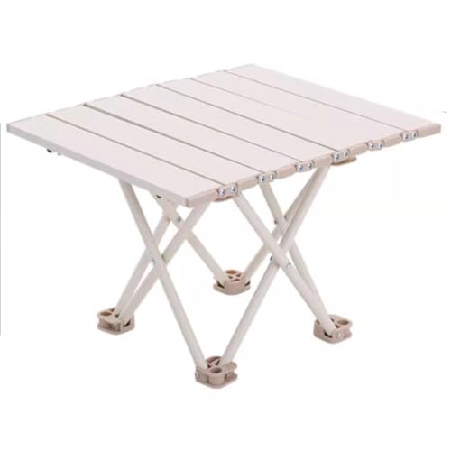 Mesa de camping plegable portátil ultraligera de aleación de aluminio, mesa auxiliar compacta para exteriores con bolsa de transporte para viajes, playa, barbacoa, picnic, senderismo