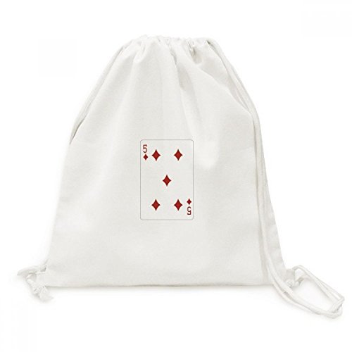 Sac à dos cordon imprimé diamant 5 en toile souple et résistante