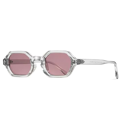 Lunettes de soleil pour femmes style punk rétro verres dégradés et rivets géométriques