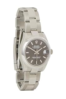 Rolex Datejust 31 ref. 278240 (steel, smooth bezel, dark grey dial, Oyster bracelet, box and papers, pre-owned)
