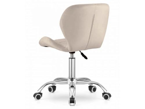 Image of Amazon Brand - Umi Height-Adjustable Velvet Office Study Computer Desk Chair for Salon, Spa, Bar in Beige Color