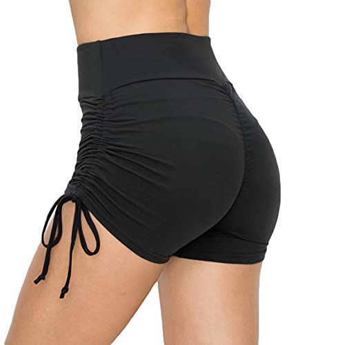 Image of ALWAYS Faux Leather Shorts - High Waist Active Stretch Yoga Short Pants for Women