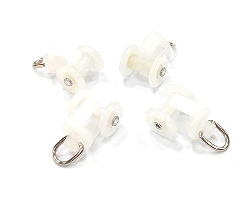 Image of FAPBADRI Runners /Sliders for M Track /Curtain Channel - White Colour - 50 Pieces