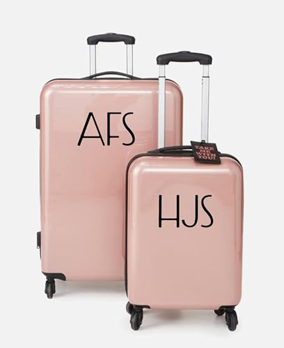 Personalised Suitcase Luggage Vinyl Sticker Initial Decals PG143