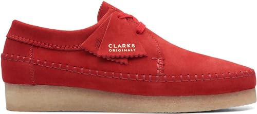 Clarks Originals Weaver Men's Oxfords Shoes, Red, 9 M US2