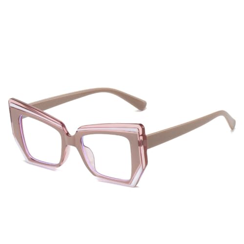 Lunettes de couleur de luxe géométriques et monture œil de chat haut de gamme