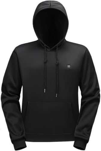 Image of Unisex Heated Hoodie for Men Women Heated Sweatshirt Warm USB Electric Outdoor Winter Puffer Jacket with No Battery
