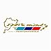 Artstickers 1 unités. Autocollant Compatible pour la Voiture BMW Performance (29cm). Made for Sport Mind Nurburgring BMW (Or)
