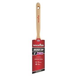 Wooster Brush 5221-2 Tip Angle Sash Paintbrush, 2-Inch, Nylon/Polyester, White, Silver