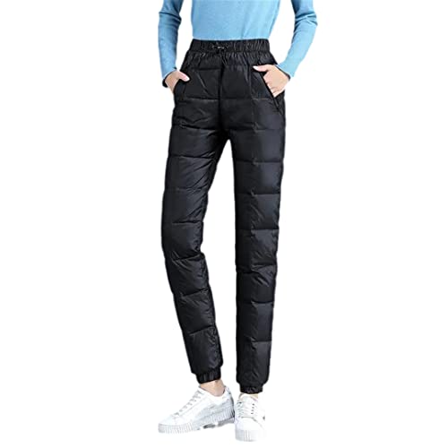 Pantalon de survêtement surdimensionné chaud pour femme coupe ample 3XL noir