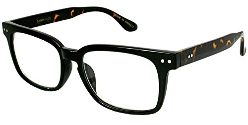 Edge I-Wear 80's Horned Rim Style Readers 540695 Black/Tortoise Edge I-Wear 80's Horned Rim Style Readers 540695 Black/Tortoise