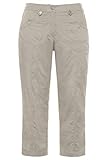 7/8-Cargohose mit Krempelriegel am Bein, auch als Capri tragbar. Lässiger 4-Pocket-Schnitt, hinten elastischer Bund mit Gürtelschlaufen, Knopf und Zipper.