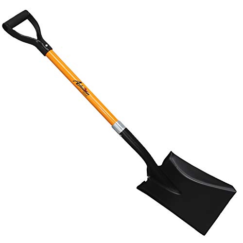 Ashman Heavy-Duty Transfer Shovel (1-Pack) With 41-Inch Long Durable Handle And Blade- Ideal For Construction, Landscaping, Gardening, And Snow Removal- Durable, Rust-Resistant, And Multipurpose Scoop #TOP3