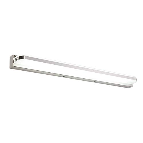Luces para Espejo de baño, luz LED para Espejo con Pantalla acrílica, luz Blanca cálida de 3000 K, Luces para gabinete con Espejo de Acero Inoxidable para Restaurante de Hotel, 55 cm, 12 W,