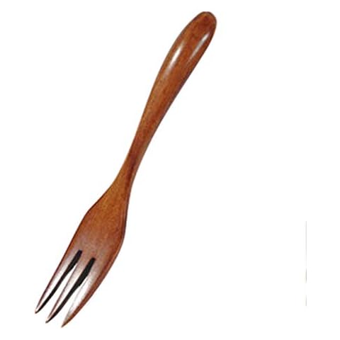 YJYDADA Spoon,Wooden Spoon Fork Bamboo Kitchen Cooking Utensil Tools Soup-Teaspoon Tableware (Brown) Cover