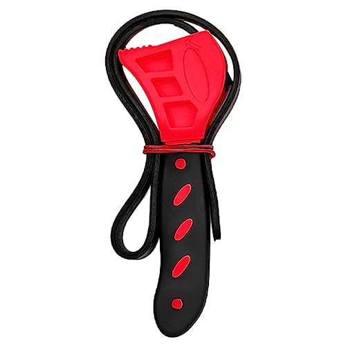 Jar Opener, Adjustable Belt Wrench Can Opener Jar Lid Opener Tool Easy Twis-t Rubber Jar Gripper Multi Can Openers for Weak Hand(red)