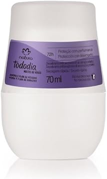 Todo.dia Desodorante Antitranspirante Roll-On Noites de Verão, Amora e Flor de Pêssego, 72h Proteção, 70ml