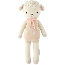 cuddle + kind Pastel Lucy The Lamb Regular 20" Hand-Knit Doll 1 Doll = 10 Meals, Fair Trade, Heirloom Quality, Handcrafted in Peru, 100% Cotton Yarn