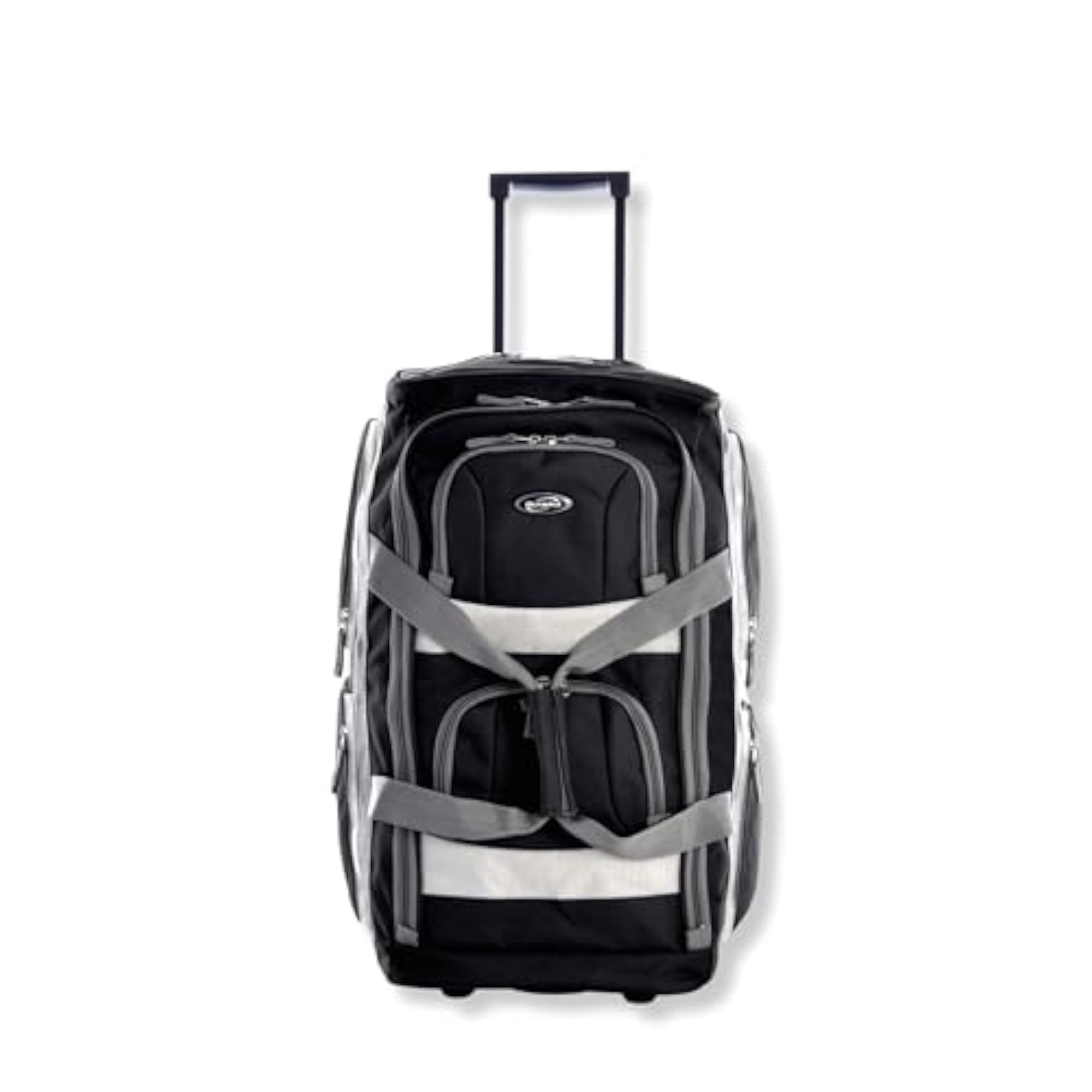 Luggage 22" 8 Pocket Rolling Duffel Bag, Black