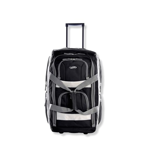 Olympia U.S.A. 22 inch Carry On 8 Pockets Wheeled Rolling Duffel Bag Water Resistant Luggage Lightweight Travel Suitcase with Retractable Handle