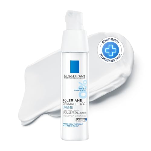 La Roche-Posay Face Moisturizer for Ultra Sensitive Skin, Toleriane Dermallergo Face Cream Intense Soothing Care with Shea Butter and Glycerin. Anti-Redness & Anti-relapse. Fragrance Free, 40mL