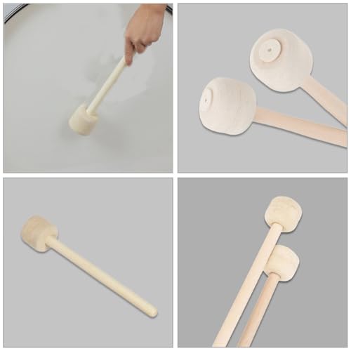 Baquetas de madera y fieltro UPKOCH, 2 piezas, para bombo y percusión, ideal para principiantes y profesionales miniatura 5